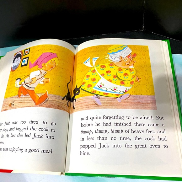 FAIRY TALE VINTAGE 60s JACK AND THE BEANSTALK HARDCOVER RETOLD ENGLISH STORYBOOK - Picture 11 of 15